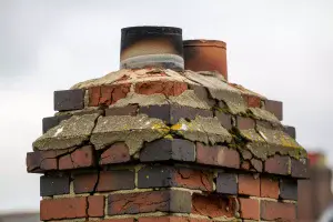 a damaged chimney