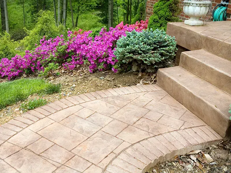 concrete patio walkway