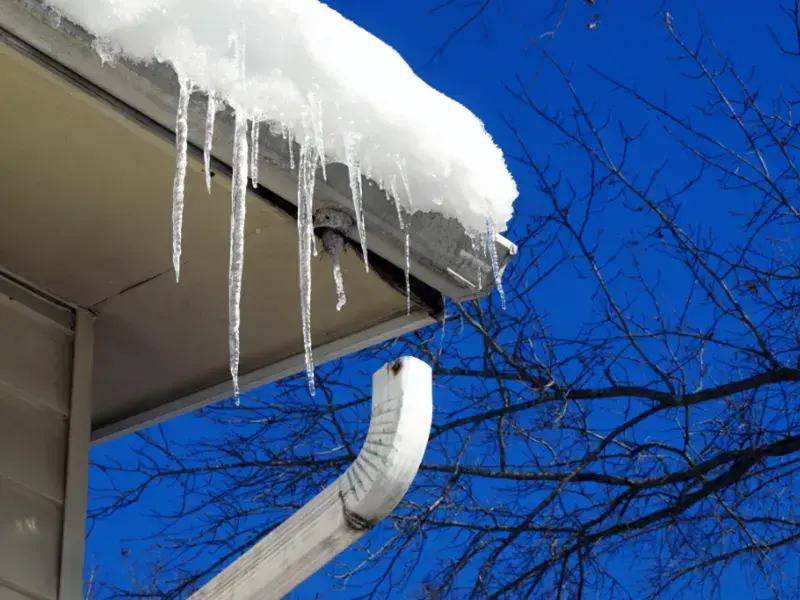 gutter repair ice damage 45