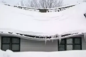 snow causing roof to sag
